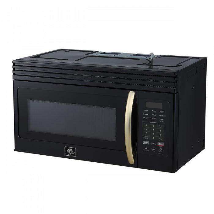 Forno Scalo 30-Inch Over the Range Microwave, Black, 1.6 cu.ft - FOTR3007-30BLK