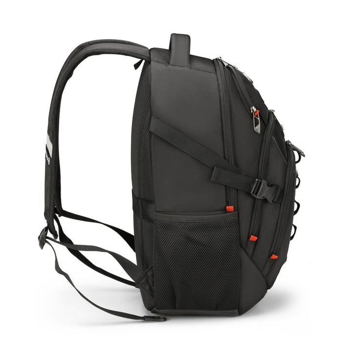 Swissdigital Vector School Backpack – 17\" Laptop Bag, USB Charging, SDD Finder, RFID Protection, Reflective Trim, Add-A-Bag System