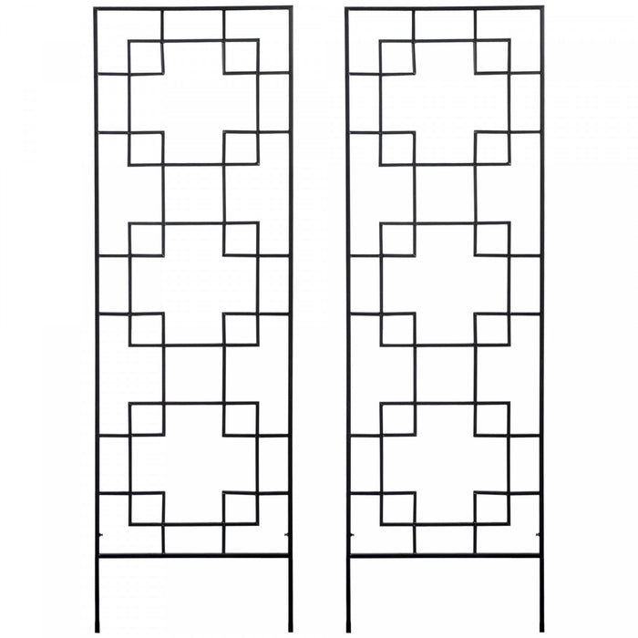 Outsunny 72\" Garden Trellis Pack Of 2, For Roses, Vine, Cucumber, Clematis