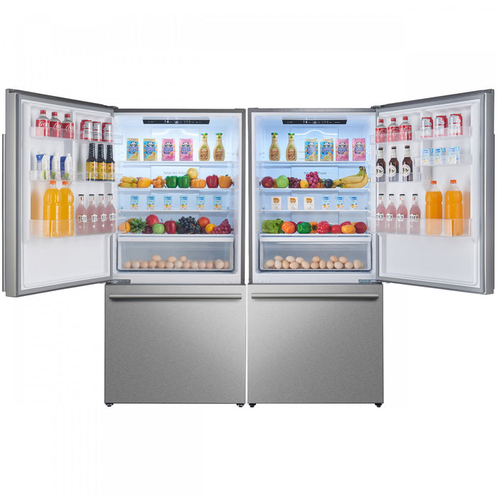 Forno Milano 60-Inch Side-by-Side Refrigerator in Stainless Steel, 34.4 cu.ft - FFFFD1787-60S