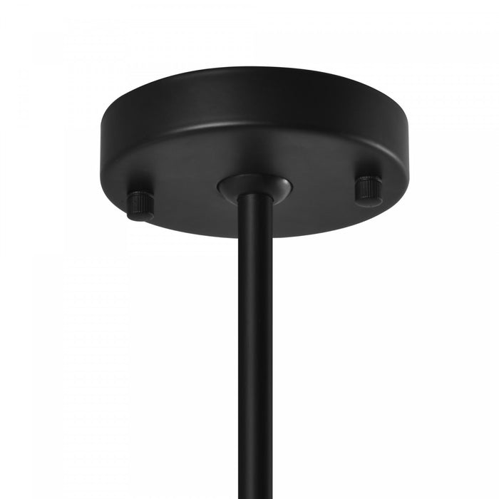 Crema 8 Light Chandelier 34.25\", Black, Brushed Brass With Alabaster Style Glass