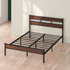 Roman Bamboo and Metal Platform Bed with Headboard - King Size | Roman lit plateforme en bambou et en métal avec tête de lit - Très grand