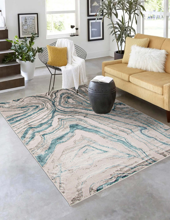 Zhara Teal Area Rug - 8'0\" x 10'0\"