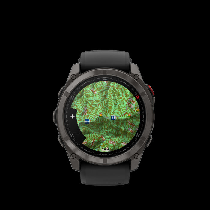 Garmin Fenix 8 Pro 51mm Carbon Adventure Smartwatch - Outdoor Tracker, Extended Battery Life, Map Navigation, LTE LiveTrack, Step Speed Loss, Smart Alarm