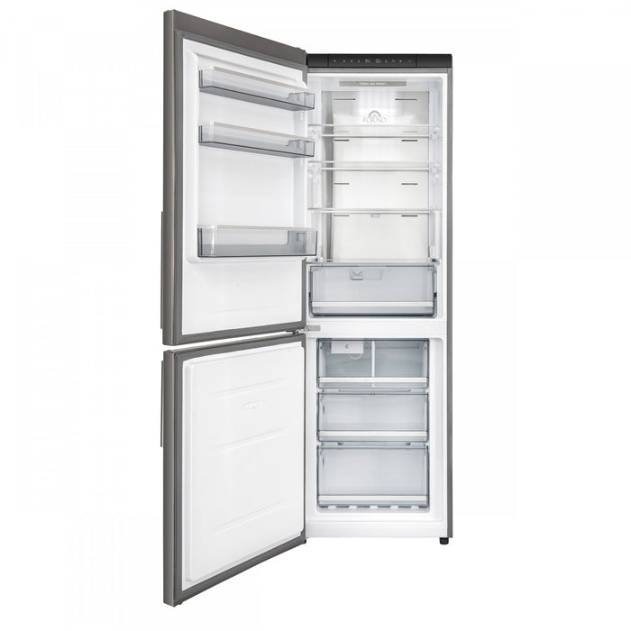 Forno Custodia 24\" Bottom Freezer, 10.3 cu.ft., Left Swing, Ice Maker, Stainless Steel - FFFFD1766-24LS Refrigerator