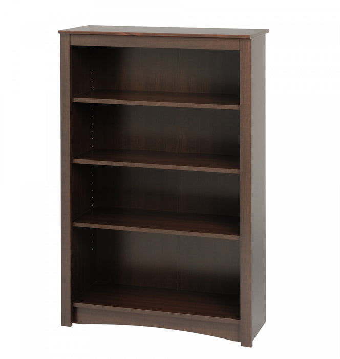 Four-Shelf Bookcase - Espresso