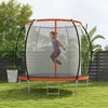 Soozier 10ft Trampoline with Enclosure Net and Ladder, Outdoor Fitness Trampoline for Adults
