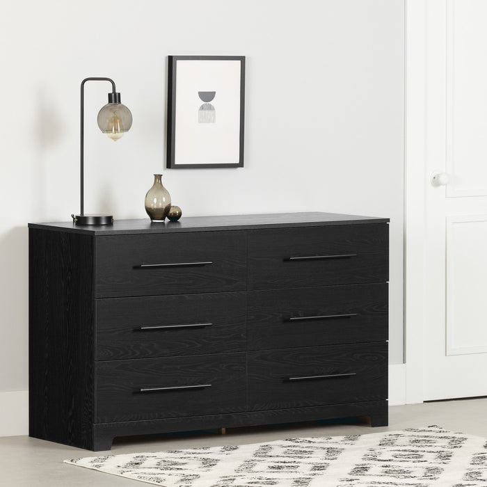 Primo 6-Drawer Dresser - Black Oak