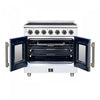 Forno Massimo 36 Inch French Door Electric range, 5 radiant burners, 5.36 cu.ft., White - FFSEL6955-36WHT Electric Range | Cuisiniere electrique Massimo de 36 po a portes francaises, 5 foyers, 5,36 pi³, blanc – FFSEL6955-36WHT