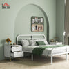 HOMCOM Bedside Table with 2 Storage Drawers for Bedroom, Living Room