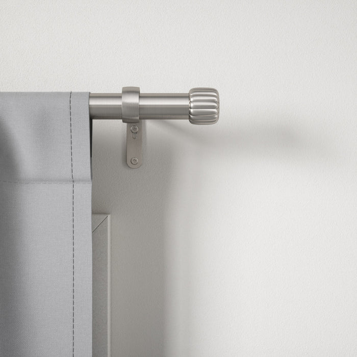 Umbra Cleo Nickel Steel Expandable 1\" Curtain Rod - 36\"-66\" 
