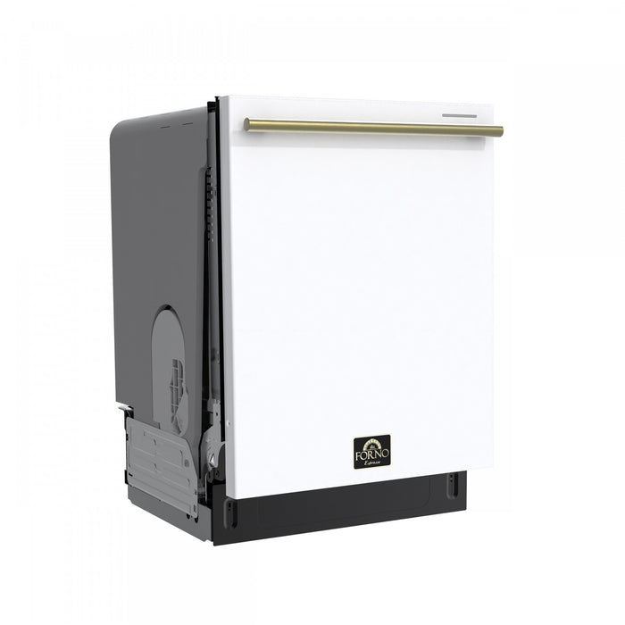Forno Stella 24 in. Built-in Tall Tub Fingerprint-Resistant White Dishwasher 44 dBA - FDWBI8010-24WHT