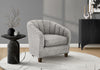 Monarch Specialties - Accent Chair, 31"H, Upholstered, Living Room, Bedroom, Silver Fabric, Transitional | Monarch Specialties - Chaise D'Appoint, 31"H, Rembourre, Salon, Chambre A Coucher, Argente, Transitionnel