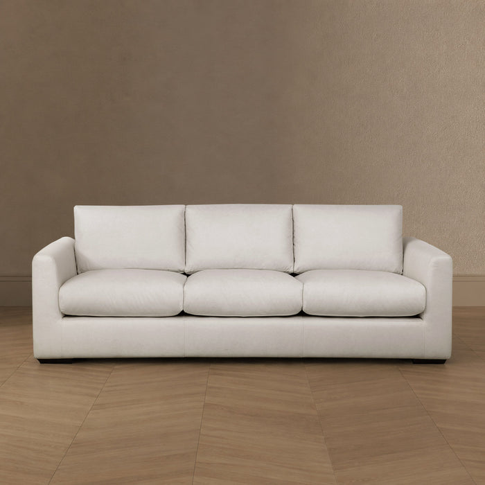 Cleo Contemporary 96\" Upholstered Sofa in Cream