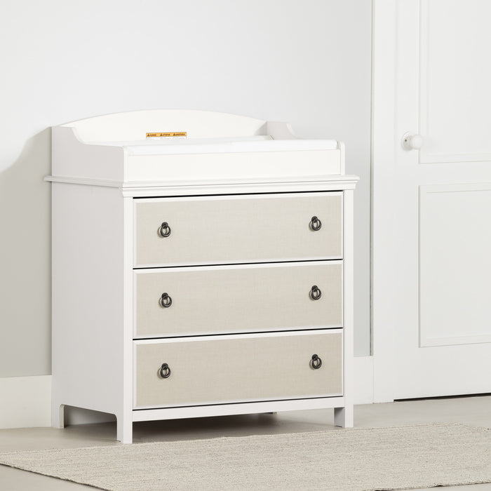 Cotton Candy Changing Table - White Beige