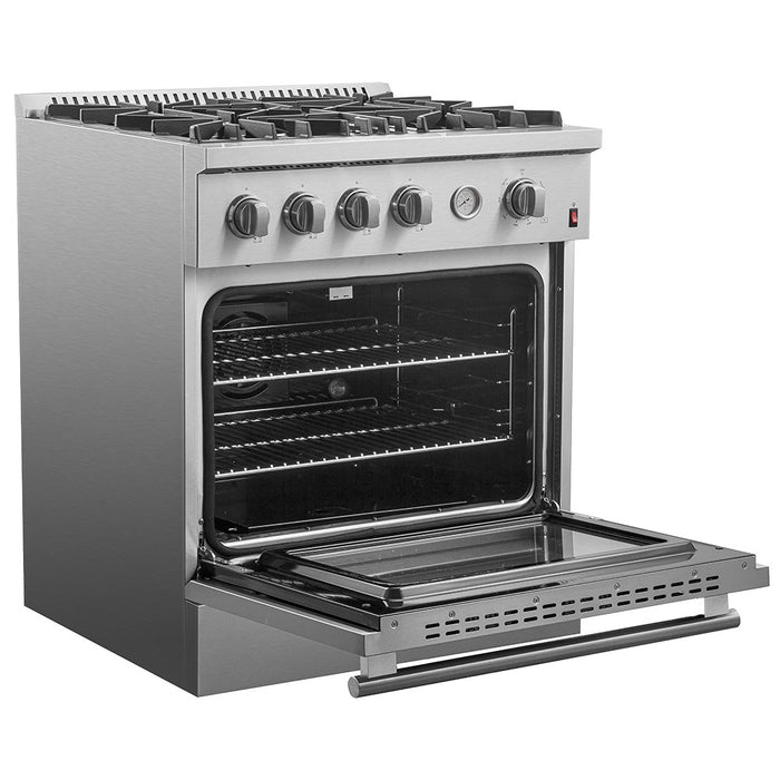 Forno Marco 30-inch Gas Range Stainless Steel, 4.32 cu.ft. -FFSGS6277-30