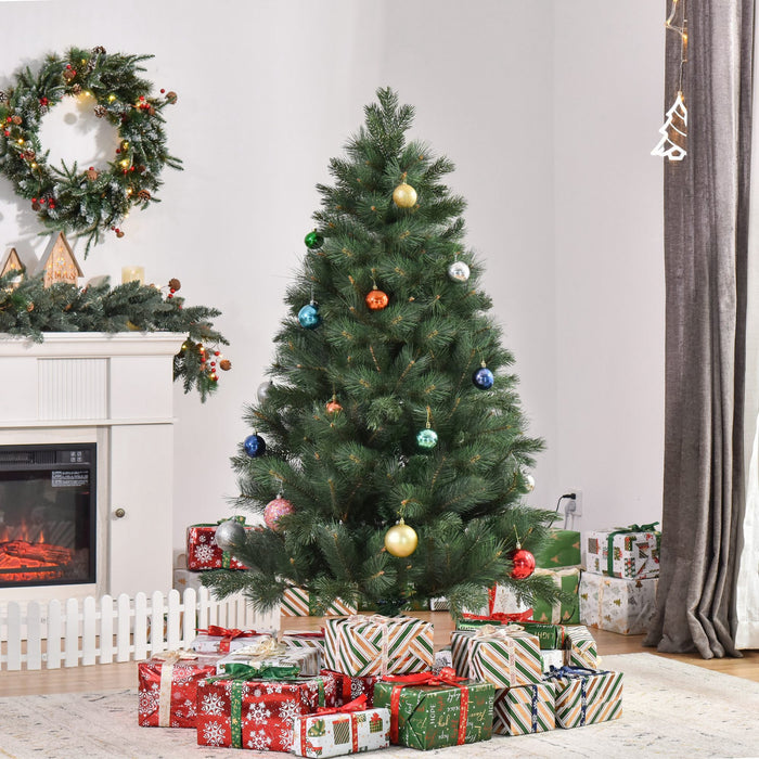 Homcom 5ft Artificial Christmas Tree With 343 Branch Tips