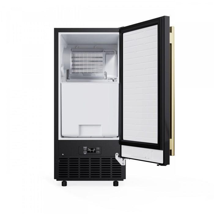 Forno Cristallo 15 Inch Freestanding/Undercounter Ice maker, 79.4 lbs, Black- FIMBI7313-15BLK Ice Maker