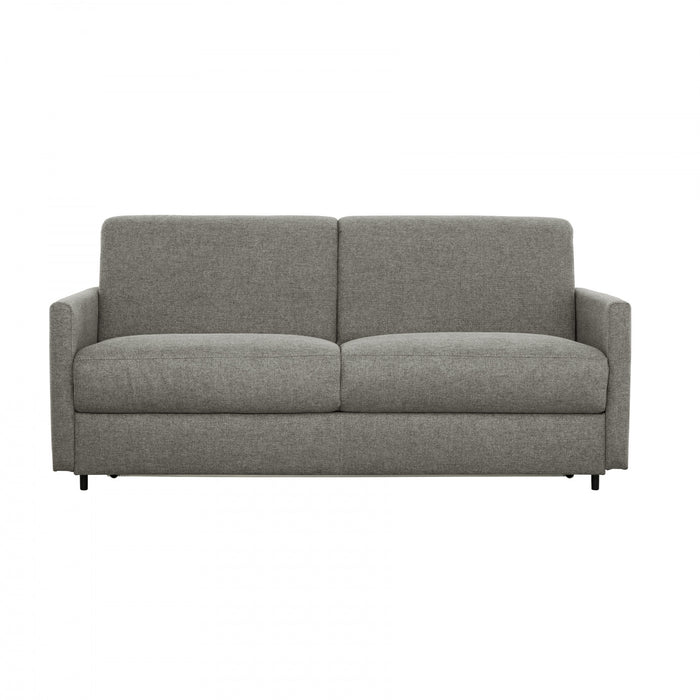 Brix 70 in. Textured Weave Euro Sofa Bed with Memory Foam Mattress - Stone