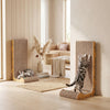 PawHut Cardboard Cat Scratcher, 57.5H CM L Shape Vertical 2PCS Cat Scratching Pad with Ball Cat Toy, Catnip, Large Scratching Board for Indoor Kittens