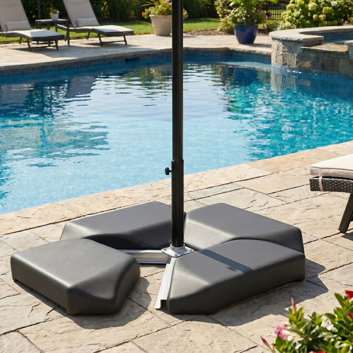 Outsunny 4PCs Cantilever Umbrella Base Weights for Offset Banana Parasol