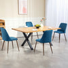 HOMCOM Dining Chairs Set of 4, Velvet Accent Chair, Dark Blue