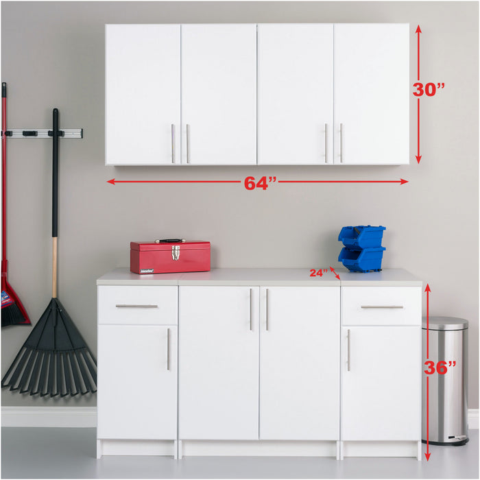 Elite 64-inch 5-piece Garage Storage Cabinet Set B - White