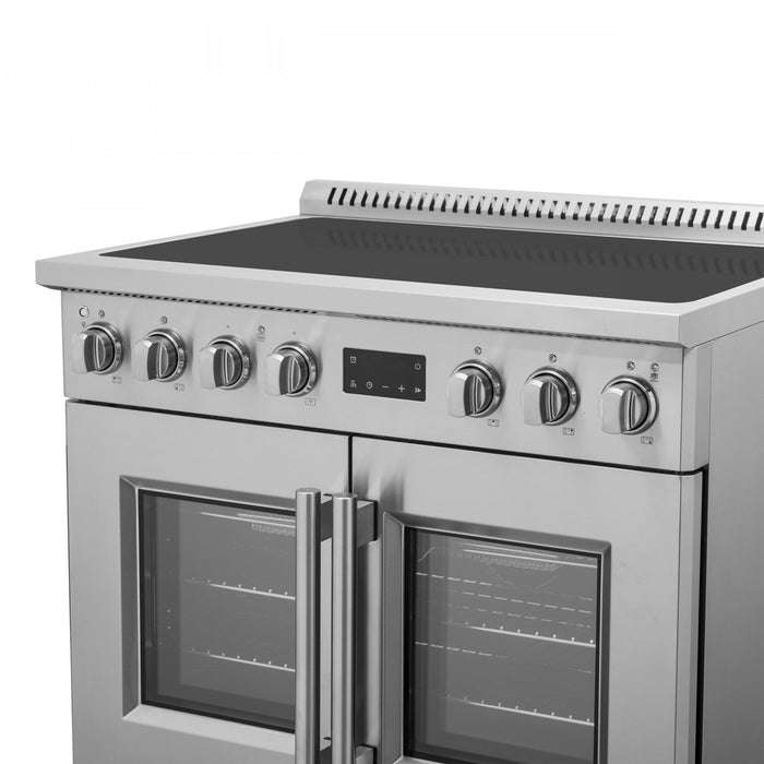 Forno Torino 36\" French Door Induction Range, Stainless Steel - FFSIN0950-36