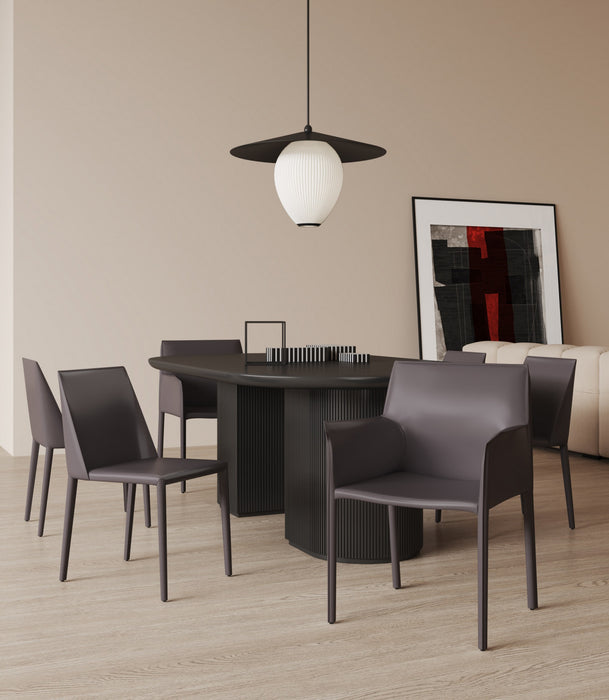 Paris Modern 8-Piece Dining Chair Set in Gray