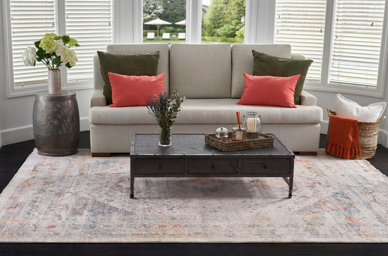 Ethel Traditional 5'0\" x Area Rug in Multi Indoor Area Rug