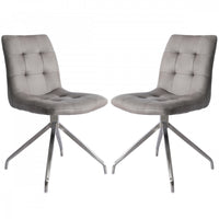 Odette Grey Tufted Upholstered Dining Chair (Set of 2) 