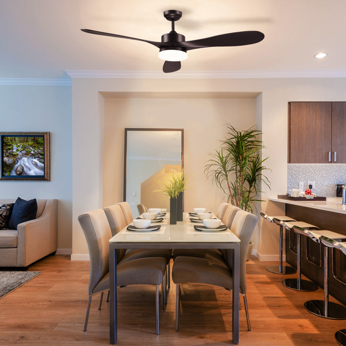 Homcom 6 Speed Reversible Ceiling Fan With Light