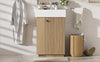 Aveline Modern Bathroom Vanity with Ceramic Sink Combo and Smart Storage, Natural | Evelyn Meuble-Lavabo Moderne avec Vasque en Ceramique et Rangement Intelligent, Naturel