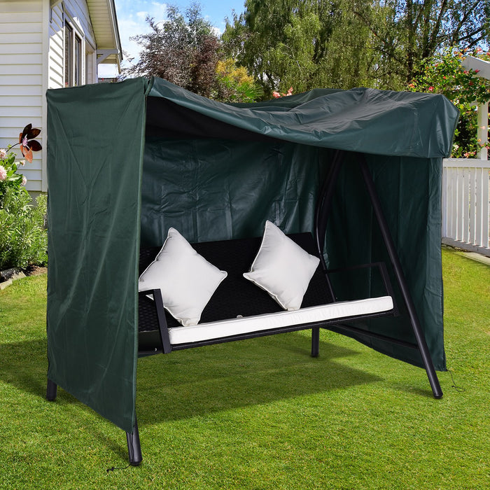 Outsunny Large Patio Swing Chair Cover Outdoor Garden Furniture Protector Wind Uv Water Green