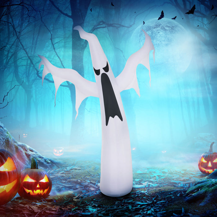 Homcom 6ft White Ghost Inflatable Halloween Decoration