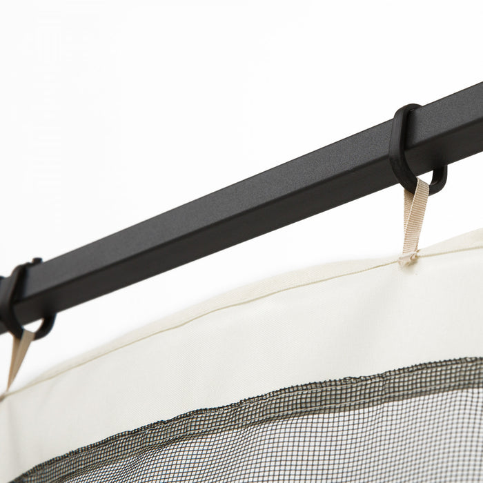 Outsunny Replacement Mosquito Netting For Gazebo 10' X 13' Black Screen Walls For Canopy With Zippers For Parties And Outdoor Activities - Cream White