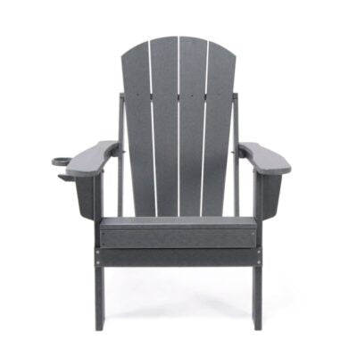 Lake Country Outdoors High-Density Polyethylene Adirondack Chair - Grey Patio Seat