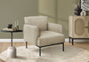 Monarch Specialties - Accent Chair, 33" H, Upholstered, Living Room, Bedroom, Beige Fabric, Contemporary | Monarch Specialties - Chaise D'Appoint, 33"H, Rembourre, Salon, Chambre A Coucher, Tissu Beige, Contemporain