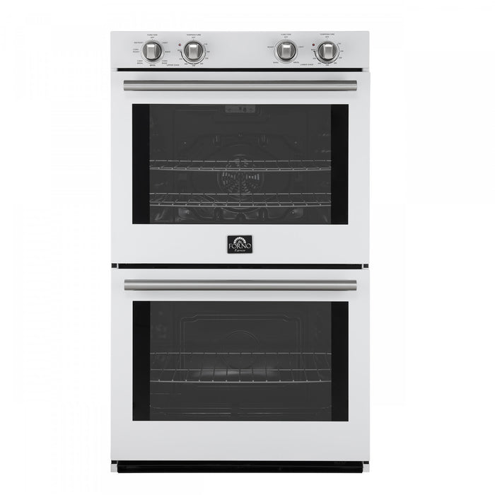 Forno Vomero 30 Inch Electric Double Wall Oven in White, 5 cu. ft. Convection Oven - FBOEL1324-30WHT