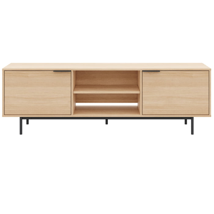 Nordika Hamilton 70\" TV Stand with 2 Storage Cabinets - Natural Blonde Oak