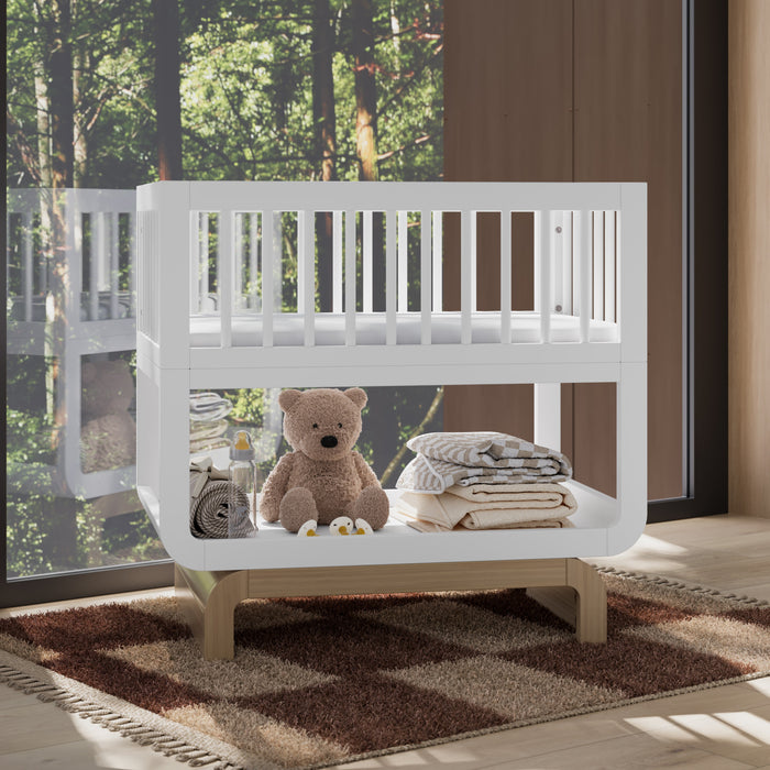 Storkcraft Santorini Deluxe 3-in-1 Convertible Bassinet - White/Driftwood