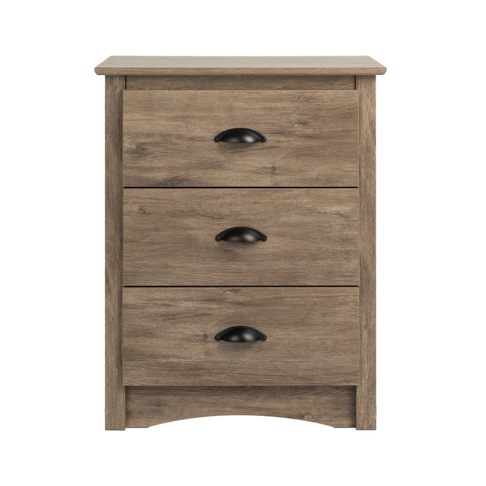 Salt Spring 3-Drawer Tall Nightstand - Drifted Grey