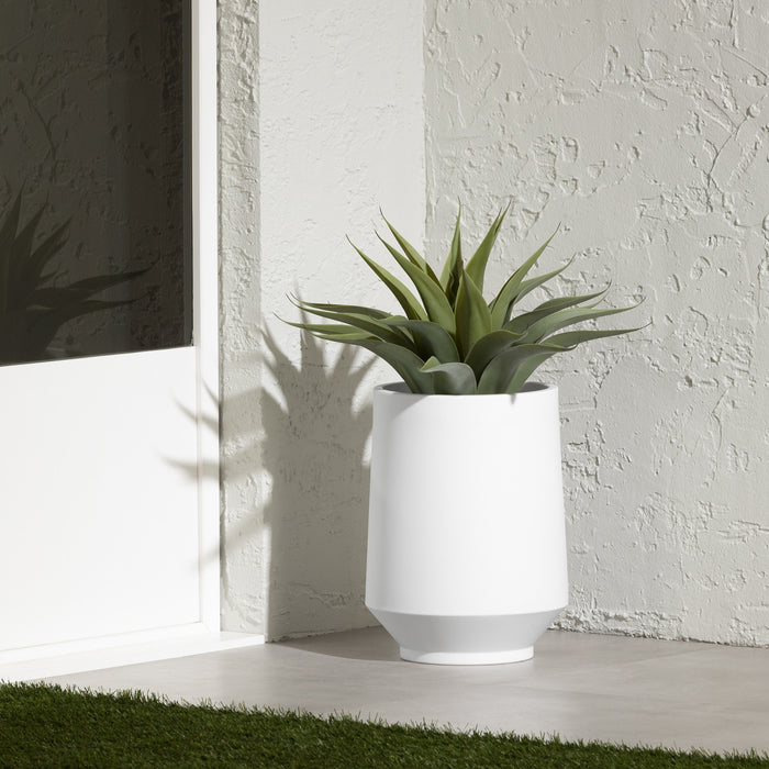 Dalya 16\" Planter - White