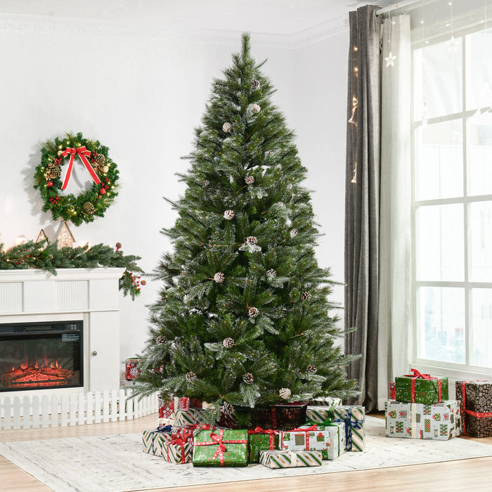 Homcom 7ft Artificial Christmas Tree With 986 Branch Tips