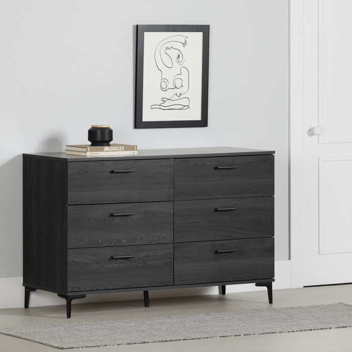 Musano 6-drawer Dresser With Metal Legs - Gray Oak 