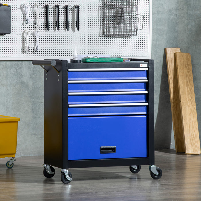 Durhand 4-drawer Tool Chest With 4 Wheels Rolling Tool Organizer