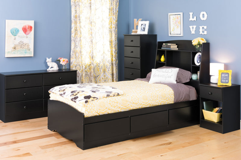 Astrid 6-Drawer Dresser - Black