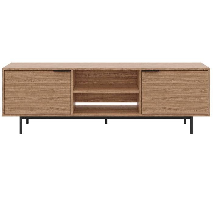 Nordika Hamilton 70\" TV Stand with 2 Storage Cabinets - Light Walnut