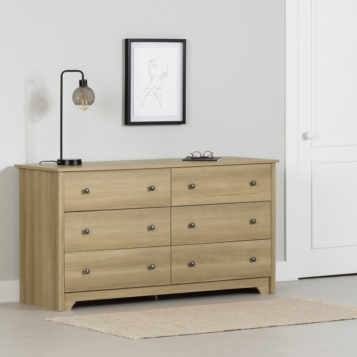 Vito 6-Drawer Dresser - Natural Ash