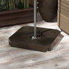 Outsunny Cantilever Umbrella Weights 132 lb. Water or 176 lb. Sand, Brown